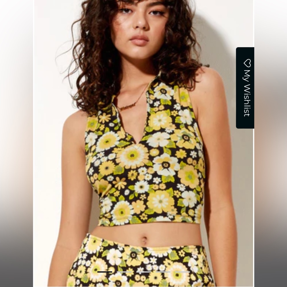 Vende Vest Top In Retro Floral